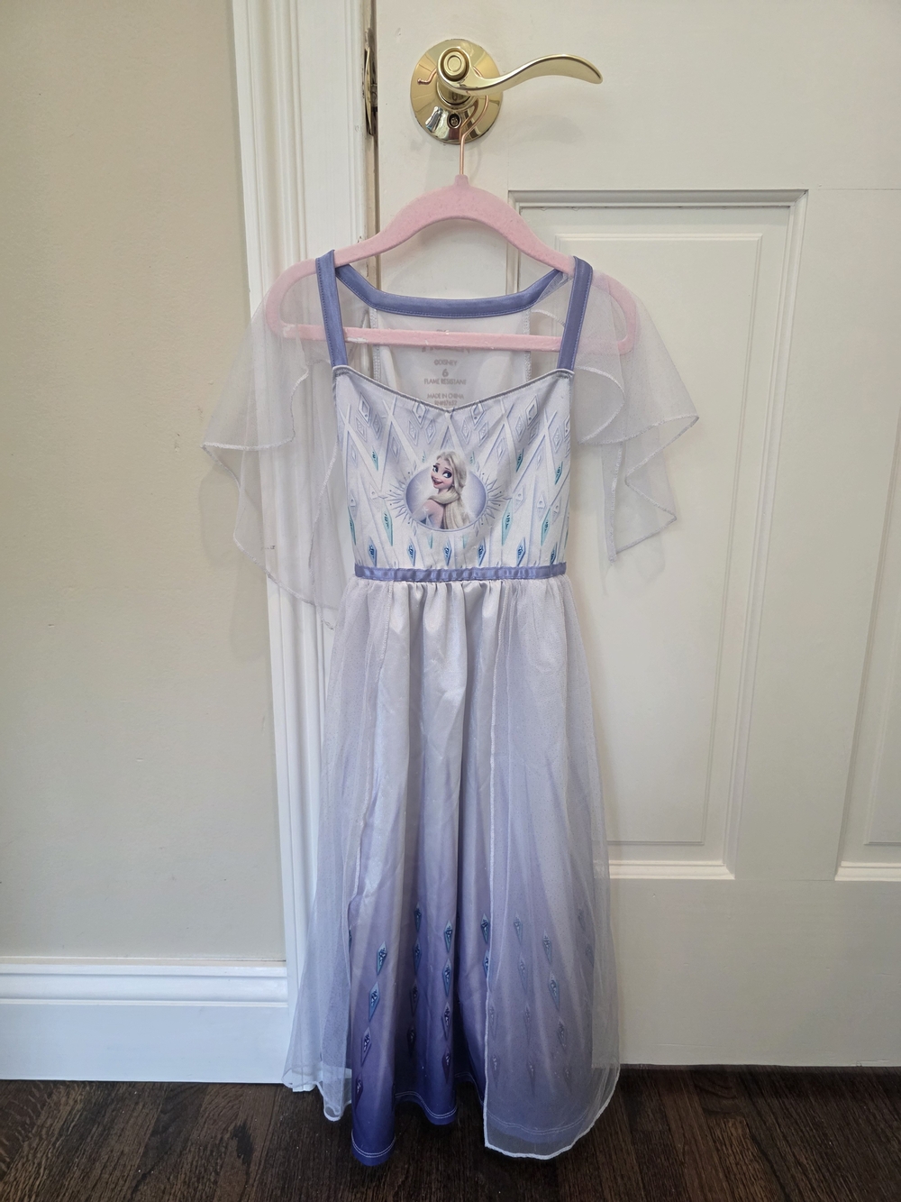 Disney Frozen Elsa Light Purple Girls Nightgown - Size 6